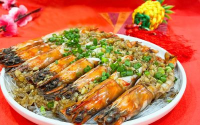 Steamed Garlic Prawn