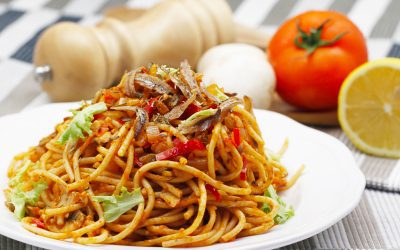 Tomato Mushroom Spaghetti